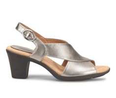 Sleek sophistication and blissful comfort come together in this perfect dress sandal! The Katara slingback is not only stylish and elegant, but it’s crafted with our signature cushioned footbed so your feet will feel as lovely as they look on those celebrations, special occasions or busy workdays. Leather upper, Adjustable buckle ankle strap closure,2 1/2 inches heel, Rounded open toe, Exclusive Pillowtop® memory foam footbed, Flexible, slip-resistant TPR outsole, Taupe & Cream snake embossed le Katara Dress, Tony Lama Boots, Sofft Shoes, Justin Boots, Shoe Company, 2 Inch Heels, Dress Sandals, Come Together, Look On