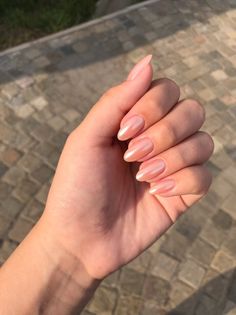 Natural Chrome Almond Nails, Muted Pink Nails, Nude Nails Inspo, New Rochelle, Soft Nails