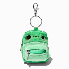 Claire's Green Frog Mini Backpack Keychain Green Keychain Charms, Frog Accessories, Mini Backpack Keychain, Saving Account, Frog Keychain, Frog Stuff, Emo Accessories, Backpack Keychain, Frog Jewelry