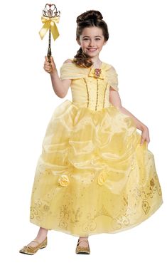 Established 2006 | Satisfaction GUARANTEED | Fast Shipping Click Here For More Great Items! | Follow us as your Favorite Seller Belle Prestige Child Costume Beauty and the Beast Disney Princess Dress Product Details: Dress with attached petticoat. (wig and makeup not included). Fits Child Sizes: Toddler (3T-4T), Small (4-6), Medium (7-8).  Shipping Shipping costs will be determined by eBay's shipping calculator according the dimensions and weight of this item unless otherwise specified. We Princess Belle Costume, Princess Costumes For Girls, Belle Gown, Girls Yellow Dress, Beauty And The Beast Costume, Beast Costume, Kids Costumes Girls, Belle Costume, Princess Beauty