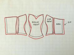 a drawing of three different types of vests with the words boucce front and back