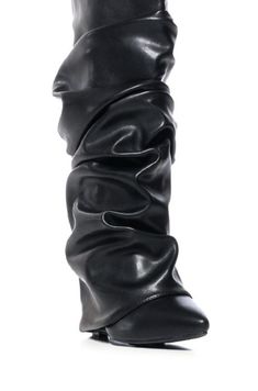 **FINAL SALE - NO EXCHANGES OR RETURNS** Step out in style with the ZUMMA-Black Wedge Boot. Crafted from luxurious black faux leather, this timeless pointed toe boot features a contemporary ruched fold over silhouette and chic wedge heel. An elegant wardrobe staple, perfect for elevating any look! Mid Calf Shaft Wedge Heel 14” Shaft Height 17.5" Shaft Circumference 3.75” Heel Height Wedge Boots Outfit, Y2k Heels, Y2k Boots, Elegant Wardrobe, Black Flat Boots, Black Wedge Boots, Fold Over Boots, Pretty Shoes Sneakers, Wedge Heel Boots