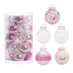 PRICES MAY VARY. 【 Christmas Ball Sets】Package 25 large plastic ball ornaments in 5 styles, each measuring 6cm /2.36inch.They have a decorative hat, which looks very delicate. 【 High quality material 】These shatterproof Christmas ornaments combine the beauty and shine of real glass with the practicality of unbreakable plastic. If you are tired of accessories falling from trees and breaking, then this accessory is perfect for you. 【 Easy to hang 】Each Christmas ball comes with a hook for easy han Christmas Ball Ornaments, Ornaments Christmas Tree, Christmas Balls Decorations, Navidad Diy, Ball Decorations, White Christmas Tree, Christmas Ornament Sets, Christmas Ball, Xmas Holidays