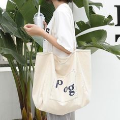 Buy 2021 Fashion White Canvas Soft Tote Bag Large Shoulder Bags for Women Worldwide Free shipping and return, color: White , material: Canvas White Tote Shoulder Bag With Letter Print, White Canvas Shoulder Bag With Letter Print, Spring Canvas Shopping Bag With Pockets, Trendy White Canvas Bag With Large Capacity, White Canvas Bag With Letter Print For Shopping, White Cotton Shoulder Bag For Errands, White Cotton Shoulder Bag With Pockets, White Canvas Shopping Bag With Pockets, White Bags With Pockets For Spring