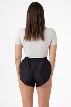 RNF304 - Nylon Taffeta Shorts – Los Angeles Apparel La Apparel, La Outfits, Los Angeles Apparel, Cute Workout Outfits, Retro Shorts, Athleisure Outfits, Training Shorts, Low Waisted, Color Shorts