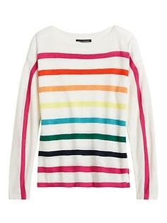 Women's Shop All | Banana Republic Pride Clothing, October Fashion, Rainbow Outfit, High Rise Style, Pride Outfit, Pride Merch, Pride Rainbow, Boatneck Sweater, Rainbow Pride