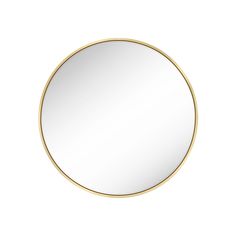 a round mirror on a white background