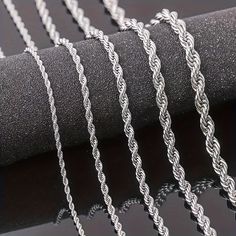 Faster shipping. Better service Twisted Chain, Silver Items, Traje Casual, Mens Jewelry Necklace, Casual Attire, Style Necklace, Chain Styles, Mens Jewelry