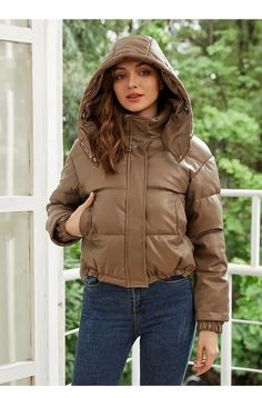 Vintage Leather Hooded Coat – Thekittenpark Coat Ideas, Jacket Ideas, Winter Outwear, Winter Mode, Winter Coats Women, Women's Wardrobe, Hooded Coat, Vintage Leather, Winter Coat