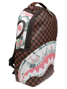 Tropical Floral Sip Backpack from SpraygroundComposition: 100% Polyvinyl Chloride | Sprayground Women's Tropical Floral Sip Backpack in Brown Multicolore | FW23/24 Sprayground Backpack, Polyvinyl Chloride, Global Brands, 6th Grade, Tropical Floral, Luxury Retail, Luxury Boutique, Bag Lady, Spray