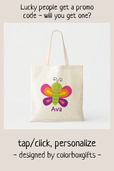 Colorful Butterfly Personalized Tote Bag #personalized #tote #bag #children #personalized #butterfly #insects #pretty #personalized #butterflies #wings #pastel Eco-friendly Personalized Canvas Tote Bag, Personalized Green Bags For Daily Use, Customizable Green Bags For Personalized Gifts, Customizable Tote Canvas Bag For Personal Use, Customizable Green Bags For Daily Use, Customizable Canvas Tote Bag For Personal Use, Fun Personalized Multicolor Bags, Personalized Eco-friendly Canvas Bag, Eco-friendly Customizable Canvas Bag