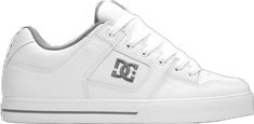 White High-top Skate Shoes With Padded Tongue, Casual White Skate Shoes With Padded Tongue, Synthetic Vulcanized Sole Skate Shoes, Urban White Skate Shoes, White Urban Style Skate Shoes, White Lace-up Skate Shoes, White Urban Skate Shoes With Padded Tongue, White Low-top Sneakers For Skating, Comfortable White Sneakers For Skateboarding