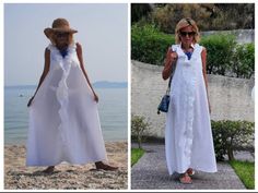 White Linen Beach Dress Cover-up, Sleeveless Linen Beach Dress Cover-up, Relaxed Fit Linen V-neck Dress For Beach, White V-neck Linen Beach Dress, Relaxed Fit Linen Beach Dress With V-neck, Summer Dress White, Sleeveless Summer Dress, White Linen Dress, Beach Clothes