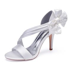 Category:Wedding Shoes; Upper Materials:Satin; Embellishment:Bowknot,Ribbon Tie; Gender:Women's; Toe Shape:Open Toe; Type:Bridal Shoes; Style:Elegant; Heel Height(inch):3-4; Outsole Materials:Rubber; Closure Type:Magic Tape; Shipping Weight:0.687; Production mode:Self-produce; 2024 Trends:Plus Size; Foot Length:; Foot Width:null; Size chart date source:Provided by Supplier. Satin Wedding Shoes, Bridal Pumps, Wedding Shoes Lace, Elegant Sandals, Crystal Shoes, Bridesmaid Shoes, Wedding Sandals, Womens Wedding Shoes, Wedding Heels