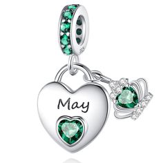 PRICES MAY VARY. 👑Hypoallergenic Material:👑 Birthstone Charm is made of real 925 hypoallergenic sterling silver with rhodium finished make the bracelet charms particularly bright and fade-resistant. Never uses lead, nickel or any other prohibited materials, heart dangle charms is friendly to sensitive skin. High quality cubic zirconia catch the light from every angle, and the sparkle is very brilliant , you can get lots of compliment. 👑Fit for Bracelets and Necklaces:👑 charm for bracelets wi Dangling Charms Jewelry For Birthday And Mother's Day Gift, Mother's Day Jewelry With Dangling Charms As Birthday Gift, Mother's Day Birthday Gift Jewelry With Dangling Charms, Dangling Charms For Valentine's Day Gift, Valentine's Day Gift Charms With Dangling Details, Dangling Charms Jewelry For Valentine's Anniversary, Personalized Heart Charms For Birthday, Mother's Day Birthstone Charms For Gifts, Mother's Day Gift Charms With Birthstone