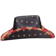 Calling all cowboys & cowgirls! Our fabric vintage patriotic USA American flag cowboy / cowgirl hat is the perfect all-American accessory to wear to a western or patriotic theme party. Keep cool at patriotic theme events, Fourth of July BBQs and parades. Perfect for vending, too One size fits most. Patriotic Adjustable Hat For Independence Day, Adjustable Americana Hat For 4th Of July, Americana Hat For 4th Of July, Adjustable Patriotic Hats, Patriotic American Flag Print Hat For Memorial Day, Patriotic American Flag Hat For 4th Of July, Patriotic American Flag Hats With Adjustable Fit, 4th Of July Americana Hat With Curved Brim, Americana Rodeo Hat With Curved Brim