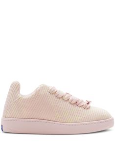 light pink knitted upper check pattern round toe front lace-up fastening branded insole logo at the sole We've partnered with Good On You — an independent agency that rates how brands perform in relation to their impact on the planet, people and animals, with a multi-criteria rating simplified to a five points scale. In order to be awarded our conscious label, larger brands need to score a minimum of four out of five ('Good'), while smaller brands must score at least three out of five ('It's A S Pink Custom Lace-up Sneakers With Textured Sole, Trendy Pink Textile Sneakers, Pink Textile Sneakers With Vulcanized Sole, Pink Lace-up Sneakers With Textured Sole, Trendy Pink Sneakers With Textured Sole, Trendy High-top Sneakers With Woven Sole, Pink Textile Sneakers With Laces, Comfortable Pink Sneakers With Rubber Sole, Comfortable Pink Textile Sneakers