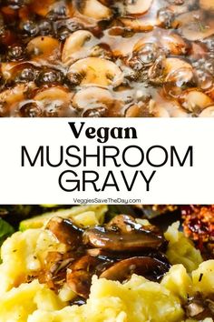 vegan mushroom gravy is an easy and delicious side dish