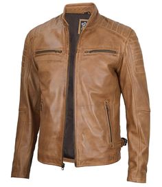 Camel Brown Cafe Racer Leather Moto Jacket For Men
Ride in style with our Men's Camel Cafe Racer Leather Jacket, inspired by classic moto aesthetics. Crafted from premium leather, this jacket features a sleek silhouette that exudes rugged sophistication. The camel color adds a timeless appeal, perfect for both casual outings and urban adventures. With its padded shoulders and zipper details, this jacket combines durability with distinctive style, making it a standout piece in any men's wardrobe. Peplum Leather Jacket, Asymmetrical Leather Jacket, Racer Leather Jacket, Racer Jackets, Cafe Racer Leather Jacket, Brown Cafe, Leather Jacket For Men, Varsity Jacket Women, Distressed Leather Jacket