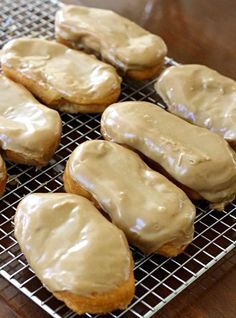 glazed donuts on a cooling rack ready to be eaten