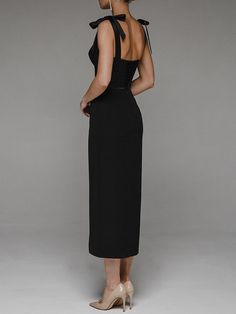 V-Neck Strap Sheath Dress - White,XL Dressy Sheath Sleeveless Evening Dress, Sleek Evening Dress With Straight Neckline, Chic Sheath Evening Dress For Date Night, Chic Evening Midi Pencil Dress, Elegant Bodycon Maxi Dress With Square Neck, Chic Bodycon Dress With Straight Neckline For Evening, Fitted Sheath Sleeveless Evening Dress, Sheath Midi Dress With Fitted Bodice For Night Out, Elegant Sleeveless Square Neck Evening Dress