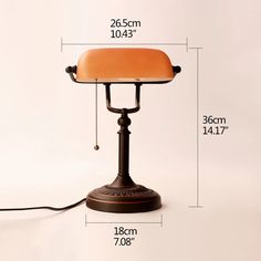 an image of a table lamp with measurements