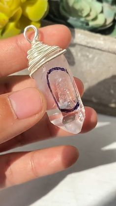 The Enhydro inclusion in this crystal is a rare and unique feature that contains water bubbles trapped within the crystal. These water bubbles are believed to amplify the healing properties of Clear Quartz . Water Bubbles, Crystal Collection, Quartz Pendant, Handmade Pendant, Healing Properties, Clear Quartz, Gemstone Pendant, Wire Wrapped, Gift For Her