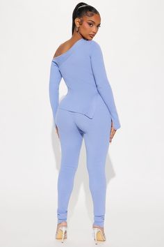 Available In Periwinkle. Sweater Pant Set Off Shoulder Sweater Asymmetrical Hemline Leggings Waistband Pull On Stretch 50% Acrylic 30% Polyester 20% Nylon Imported | First Love Off Shoulder Pant Set in Peri Winkle size 2X by Fashion Nova Fitted Asymmetrical Pants For Spring, Casual Stretch Asymmetrical Pants, Asymmetrical Stretch Casual Pants, Asymmetrical Stretch Bottoms For Spring, Stretch Asymmetrical Bottoms For Fall, Versatile Fitted Asymmetrical Bottoms, Versatile Stretch Asymmetrical Bottoms, Versatile Asymmetrical Fitted Bottoms, Fitted Asymmetrical Blue Bottoms