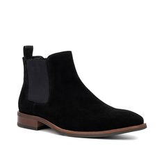 Vintage Foundry Co-Evans Chelsea Boot Be hooked to the trendy look of the Vintage Foundry Evans Chelsea boot. A suede upper, dual elastic panels, modern square toe, and durable rubber sole make this pull-on boot stylish and cozy. Black Chelsea Boots, Pull On Boots, Modern Square, Chelsea Boot, Boot Shop, The Vintage, Chelsea Boots, Rubber Sole, Chelsea