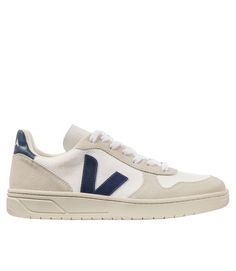 Women's VEJA V-10 Sneakers, Mesh | Casual at L.L.Bean Veja V 10, V Logo, Recycled Rubber, Synthetic Rubber, Recycle Plastic Bottles, Casual Shoes Women, L L Bean, Mens Casual Shoes, Recycled Plastic