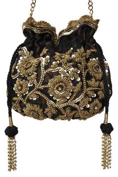 Shop for Kokommo Tiara Potli Bag Online at Aza Fashions Luxury Festive Potli Bag With Tassels, Luxury Handmade Evening Potli Bag, Luxury Elegant Potli Bag With Mirror Work, Luxury Handwork Potli Bag For Parties, Luxury Festive Potli Bag With Latkans, Luxury Bohemian Potli Bag For Festive Occasions, Elegant Luxury Handmade Potli Bag, Luxury Clutch Potli Bag For Formal Occasions, Elegant Luxury Embellished Potli Bag