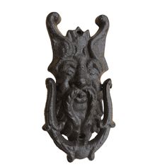 CAST IRON GARGOYLE DOOR KNOCKER. MEASURES 7" LONG X 4" WIDE. RUSTIC BROWN COLOR. HEAVY DUTY. Door Knocker, Rustic Brown, Door Knockers, Door Hardware, Brown Color, Cast Iron, Home Crafts, Heavy Duty, Home Improvement