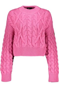 Ribbed neckline, cuffs and hemcable-knit design100% virgin woolComposition: 100% % Virgin Wool Apres Ski Wear, Moncler Grenoble, Wife Life, Italian Outfits, Sweater Collection, Knitwear Fashion, Knit Turtleneck, Apres Ski, Ribbed Neckline