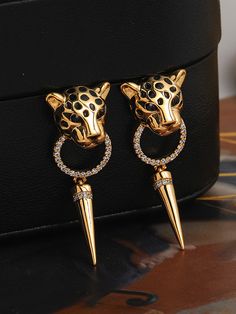 SkuCY-!118294MaterialCopper , Alloy FeatureLeopard , Geometric OccasionVintage , Hip-hop TypeEarrings Accessories , Eardrop ColorGOLD,SILVERSizeOne_size Aliexpress Jewelry, Geometric Leopard, Leopard Earrings, Polka Dot Bags, Classy Earrings, Winter Typ, Winter Earrings, Shape Geometric, Golden Earrings