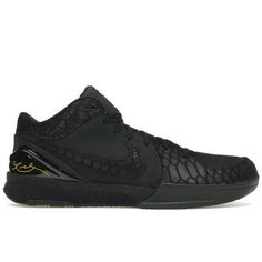 Men's Nike Kobe 4 Protro Gift of Mamba - FQ3544-001 - 5 As part of this partnership with Walmart, StockX has a 14 day return policy and the item must be in original, new condition with the StockX tag attached. Color: Black.  Gender: male.  Age Group: adult. Kobe 4 Protro, Basketball Shoes Kobe, Baby Nike, 95 Nike, Birthday List, Athletic Sneakers, Mens Basketball, High Top Shoes, Nike Air Jordan