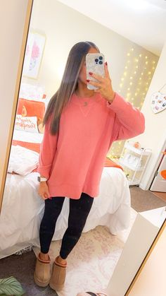 #fall #fashion #aesthetic #dresstoimpress #outfitoftheday #aeriereal #outfits #fits Fall Outfit Leggings, Aerie Outfit, Fall Fashion Aesthetic, Girlie Aesthetic, Preppy Fall Outfits, Simple Outfits For School, Cute Outfits With Leggings, Christmas Fits, Winter Fashion Outfits Casual