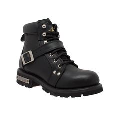 Women's Black Biker Ankle Boot - 8143 Women's Boots Virginia City Motorcycle Company Apparel Womens Biker Boots, Black Biker Boots, Women Heel Boots, Man Png, Leather Biker Boots, Harness Boots, Zipper Boots, Goodyear Welt