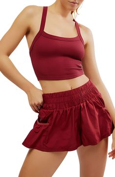 A cropped, racerback cut defines this rib camisole that's always ready for layering, lounging, lunging, lay-ups—you get the idea. 14" length (size Medium/Large) Scoop neck Racerback 87% polyamide, 13% elastane Dry clean or machine wash, dry flat By Free People; made in Turkey Summer Lounge Scoop Neck Sports Bra, Summer Racerback Sports Bra For Loungewear, Summer Scoop Neck Sports Bra For Loungewear, Solid Color Summer Racerback Sports Bra, Sporty Cami Sports Bra For Summer, Summer Athleisure Cami Sports Bra, Seamless Racerback Sports Bra For Summer, Womens Athletic Outfits, Cropped Camisole