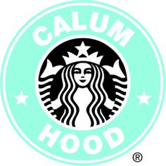 the starbucks logo is shown in black and white, with stars on it's side