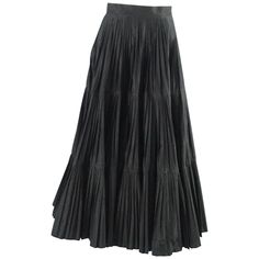 Serge & Real Black Taffeta Pleated Long Skirt - M. This Serge & Real long skirt is black taffeta. It is pleated and loose. This skirt is in good condition with minor marks and a sticky residue on it- needing dry cleaning. Size medium. Measurements Waist: 27" Length: 37.25" Black Skirt Pleated, Long Black Skirt, Taffeta Skirt, Pleated Long Skirt, Skirt Pleated, Black Skirt, Skirt Black, Long Skirt, Pleated Skirt