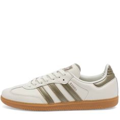 Brand New In Box! Adidas Og Sambas In Off White, Cyber And Wonder Gold Adidas Og, Gold Stripes, Shoes Brand, Adidas Samba, Samba, Adidas Shoes, Adidas Women, Womens Shoes Sneakers, Gold Color