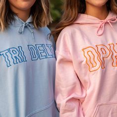 This trendy & unique *original* Groovy Wavy Sorority Embroidered Gildan Hoodie Greek Letter Sweatshirt is sure to stand out on any campus! Grab one for you, your big/little, or a group of sisters Picture Details (left to right): ⭑ #1-5: Light Blue sweatshirt, Blue thread & Light Pink sweatshirt, Orange thread ⭑ #6: White sweatshirt, Peach thread ⭑ #7: Red sweatshirt, Bubblegum Pink thread & Light Pink sweatshirt, Neon Pink thread ⭑ #8: Heliconia sweatshirt, Peach thread Care Instructions ⭑ Wash Trendy Embroidered Hooded Sweatshirt, Embroidered Hoodie For Streetwear In Spring, Spring Embroidered Hoodie For Streetwear, Embroidered Hoodie For Spring Streetwear, Spring Letter Embroidery Sweatshirt For Streetwear, Trendy Hooded College Sweatshirt, Trendy College Hooded Sweatshirt, Trendy Hooded Sweatshirt For College, Pink Custom Embroidery Sweatshirt For Streetwear