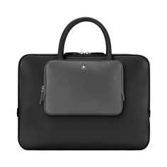 Slim and stylish, this Montblanc document case lends a sophisticated note to business ensembles..15-7/10'W x 11-2/5'H x 1-9/10'D (width is measured across the bottom of bag).Padded main compartment for laptop.Zip pocket, 2 open pockets, 2 writing instrument pockets.Adjustable, detachable shoulder strap.Zip closure.Satellite system to attach the bag to a trolley.Leather.Made in Italy Elegant Formal Laptop Sleeve Case, Designer Formal Rectangular Laptop Bag, Modern Formal Laptop Sleeve Case, Classic Briefcase With Laptop Sleeve For Business Meetings, Designer Formal Briefcase Rectangular, Elegant Rectangular Laptop Bag For Business Meetings, Luxury Briefcase With Luggage Sleeve For Formal Use, Luxury Briefcase With Laptop Sleeve, Classic Formal Briefcase With Laptop Sleeve