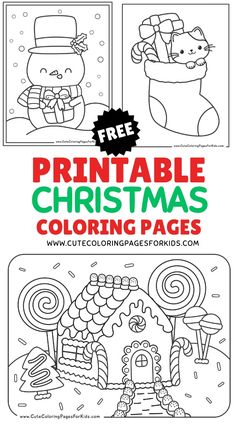 the printable christmas coloring pages for kids to color and learn how to draw them