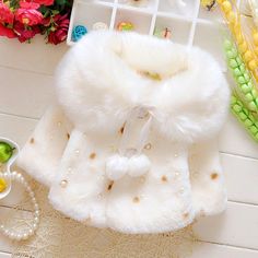 Coat - Baby Toddler Infant Girls Fur Coat Fur Cloak, Girls Fur Coat, Kids Coats Girls, Baby Mode, Baby Girl Clothes Winter, Girls Fur, Desain Quilling, 일본 패션, Winter Outfits For Girls