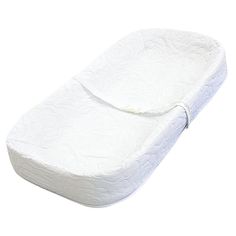 a white baby crib mattress on a white background