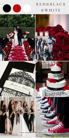 red and black wedding color scheme