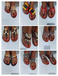 In this listing you'll get 9 pairs Maasai sandals, gladiators for women ,African beaded gladiators,  women sandals,Summer sandals.  This sandals are 100% handmade using maasai beads   All sizes are available as we custom make them. For perfect fitting kindly use the last image as a  guide. Ships via dhl express . Thank you for stopping by. Beaded Round Toe Sandals For Beach Season, Summer Beaded Slip-on Sandals, Beaded Slip-on Sandals For Summer, Traditional Toe Post Flip Flops For Summer, Handmade T-strap Sandals For Summer, Handmade Slip-on Sandals For Summer, Traditional Slip-on Summer Flip Flops, Handmade T-strap Sandals For Summer Vacation, Summer Beaded T-strap Sandals With Open Toe