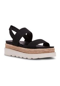 Elevate your warm-weather style with these platform sandals from Madden Girl. | Madden Girl Women's Marcyy 2 Band Sandals, Black, 8M Women Platform Sandals, Girls Shoes Kids, 2 Inch Heels, Madden Girl, Slingback Sandal, Sandals Black, Black 7, Platform Sandals, Warm Weather