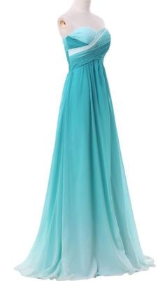 long gown, blue pink green chiffon gown, luxurious Gown Blue, Custom Prom Dress, Evening Party Gowns, Unique Prom Dresses, Dresses Chiffon, Evening Gowns Elegant, Party Gown, Long Prom Dresses, Chiffon Gown